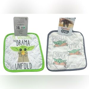 Disney Star Wars The Mandalorian Grogu Pot Holders | Set of 2 | NWT